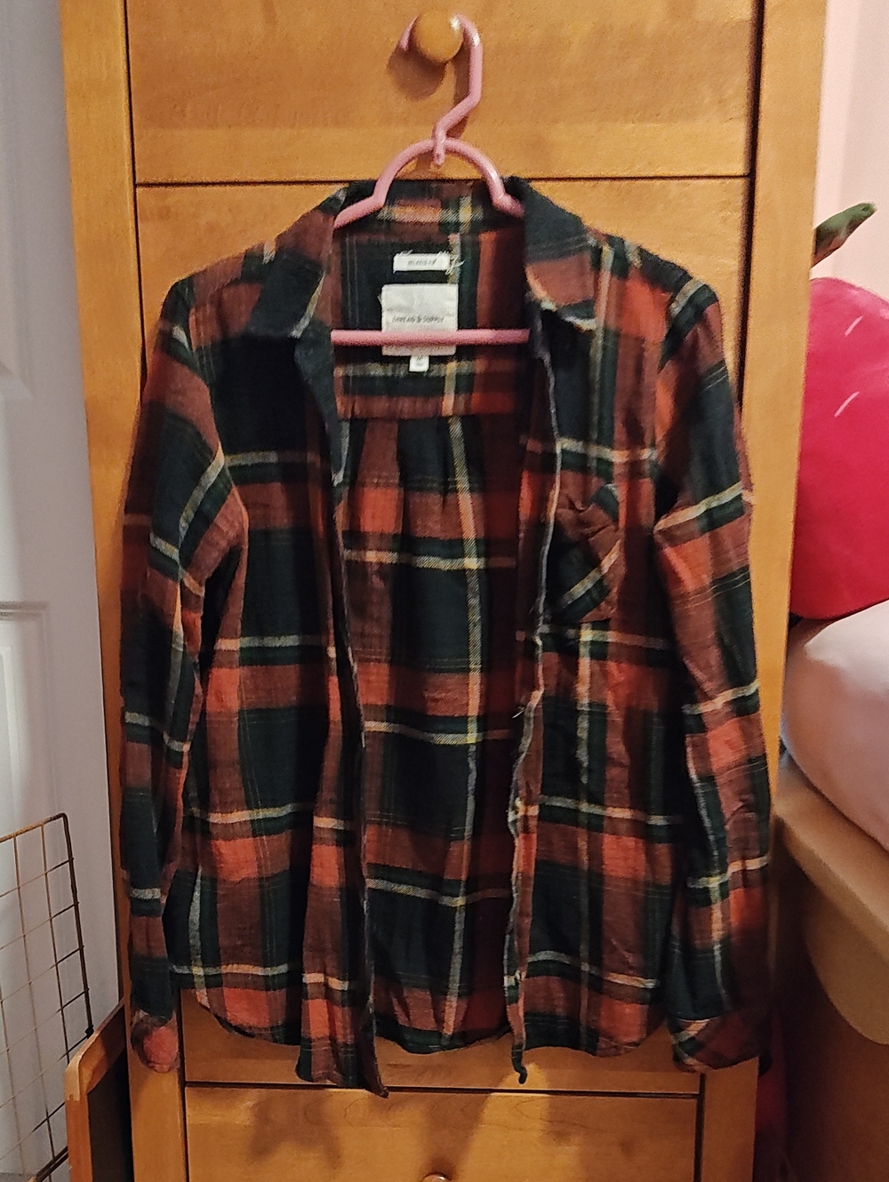 Thread & Supply Plaid Button-Up Jacket in Rust & Forest